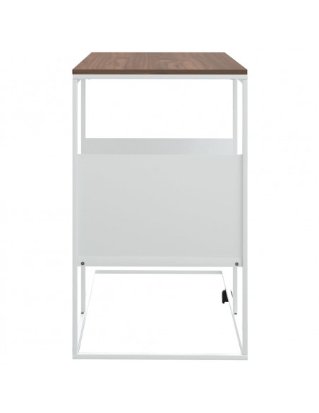 Tavolino Bianco 55x36x59,5 cm Legno Multistrato