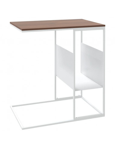 Tavolino Bianco 55x36x59,5 cm Legno Multistrato