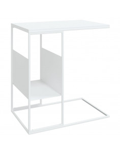 Tavolino Bianco 55x36x59,5 cm Legno Multistrato 2