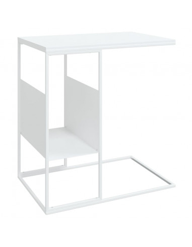 Tavolino Bianco 55x36x59,5 cm Legno Multistrato