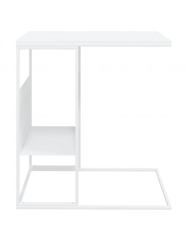 Tavolino Bianco 55x36x59,5 cm Legno Multistrato