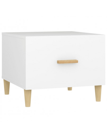 Tavolino da Salotto Bianco 50x50x40 cm in Legno Multistrato