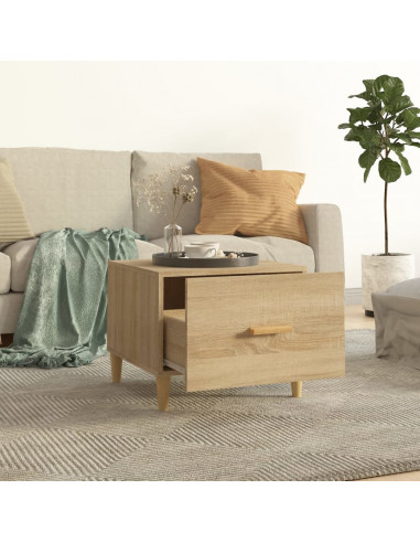 Tavolini Salotto 2pz Rovere Sonoma 50x50x40cm Legno Multistrato