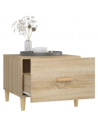 Tavolini Salotto 2pz Rovere Sonoma 50x50x40cm Legno Multistrato