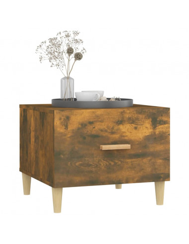 Tavolini Salotto 2 pz Rovere Fumo 50x50x40cm Legno Multistrato