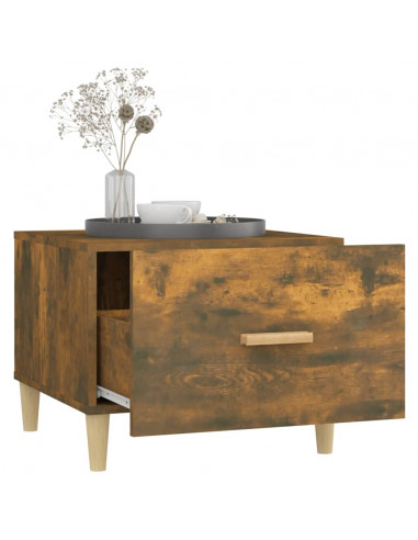 Tavolini Salotto 2 pz Rovere Fumo 50x50x40cm Legno Multistrato