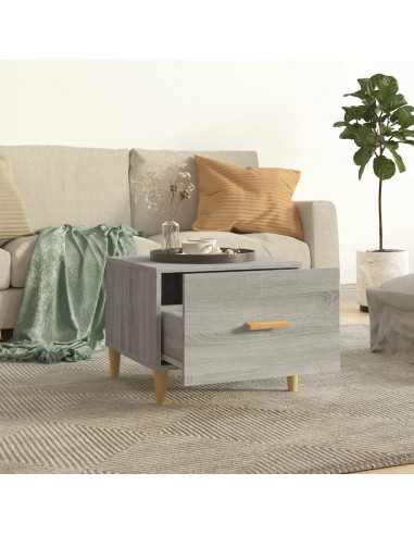 Tavolini Salotto 2pz Grigio Sonoma 50x50x40cm Legno Multistrato