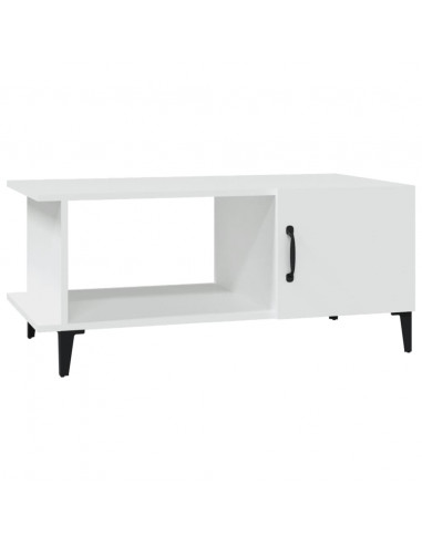 Tavolino da Salotto Bianco 90x50x40 cm in Legno Multistrato