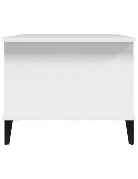 Tavolino da Salotto Bianco 90x50x40 cm in Legno Multistrato
