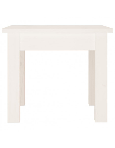 Tavolino da Salotto Bianco 35x35x30 cm Legno Massello di Pino