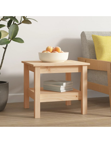 Tavolino da Salotto 45x45x40 cm Legno Massello di Pino