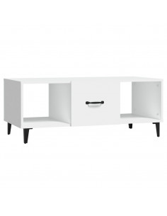 Tavolino da Salotto Bianco 102x50x40 cm in Legno Multistrato 2