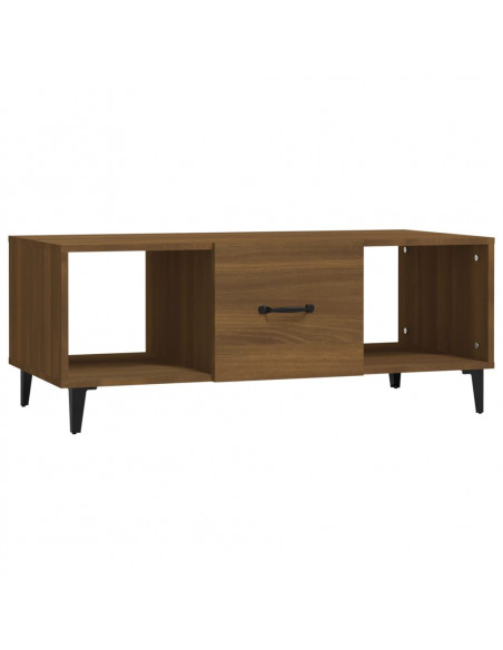 Tavolino da Caffè Rovere Marrone 102x50x40 cm Legno Multistrato