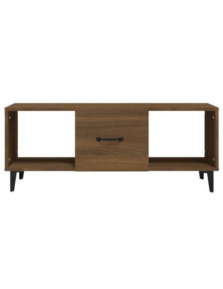 Tavolino da Caffè Rovere Marrone 102x50x40 cm Legno Multistrato