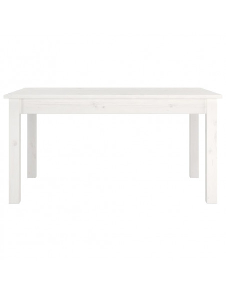 Tavolino da Salotto Bianco 80x50x40 cm Legno Massello di Pino