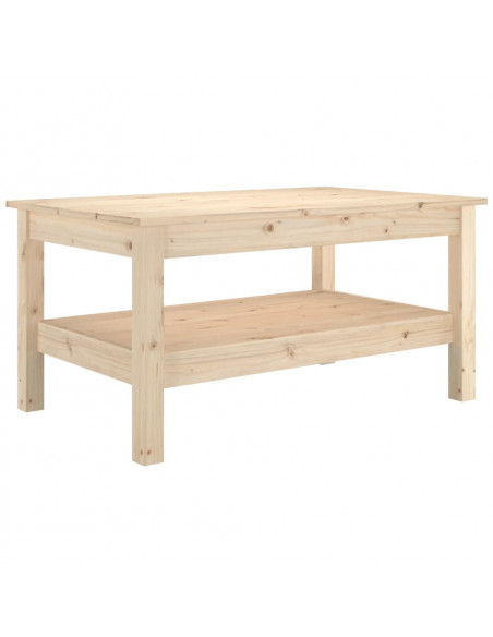 Tavolino da Salotto 80x50x40 cm Legno Massello di Pino