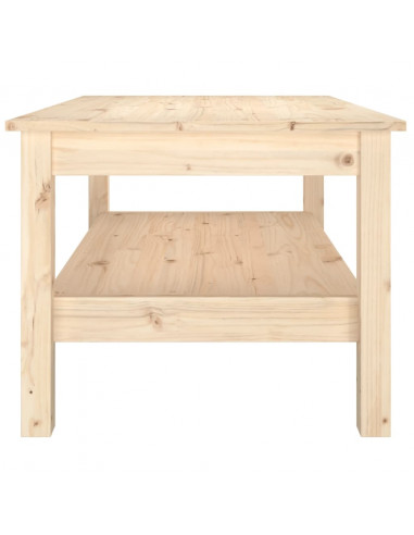 Tavolino da Salotto 80x50x40 cm Legno Massello di Pino