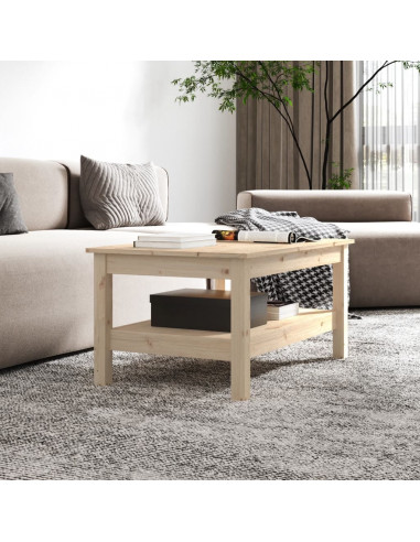 Tavolino da Salotto 80x50x40 cm Legno Massello di Pino