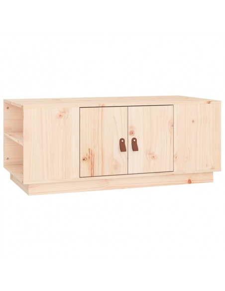 Tavolino da Salotto 100x50x41 cm in Legno Massello di Pino