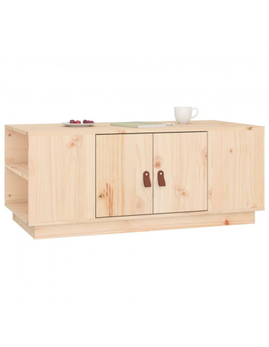 Tavolino da Salotto 100x50x41 cm in Legno Massello di Pino