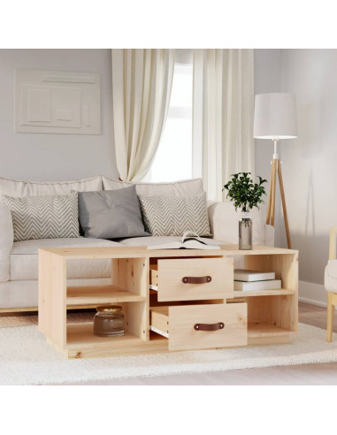 Tavolino da Salotto 100x50x41 cm Legno Massello di Pino