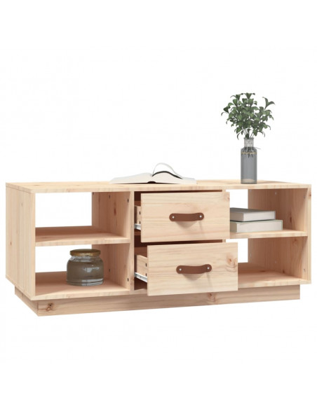 Tavolino da Salotto 100x50x41 cm Legno Massello di Pino