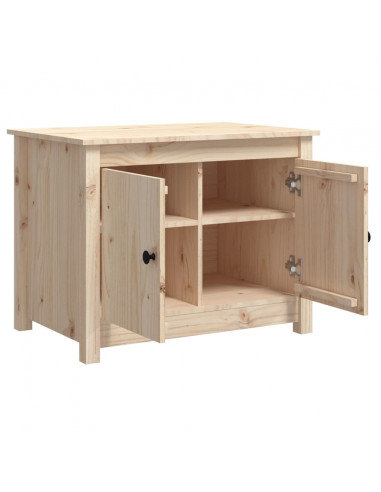 Tavolino da Salotto 71x49x55 cm in Legno Massello di Pino