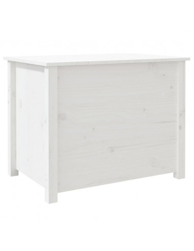 Tavolino da Salotto Bianco 71x49x55cm in Legno Massello di Pino