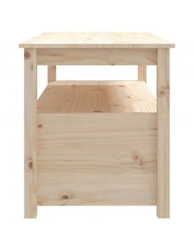 Tavolino da Salotto 102x49x55 cm in Legno Massello di Pino