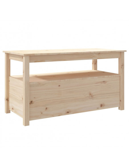 Tavolino da Salotto 102x49x55 cm in Legno Massello di Pino
