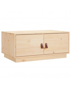 Tavolino da Salotto 80x50x35 cm Legno Massello di Pino 2