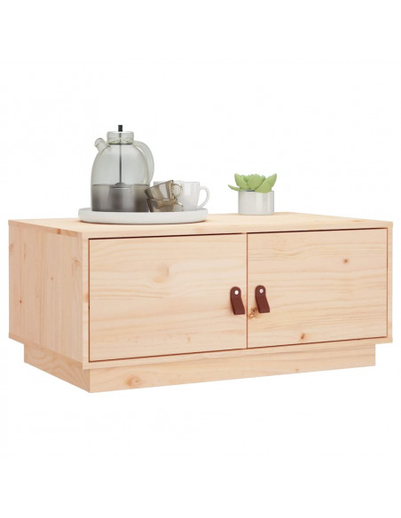 Tavolino da Salotto 80x50x35 cm Legno Massello di Pino