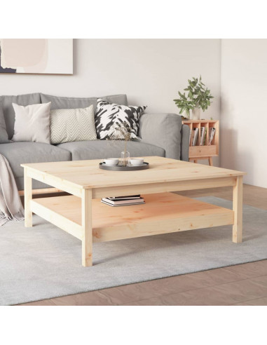 Tavolino da Salotto 100x100x40 cm Legno Massello di Pino