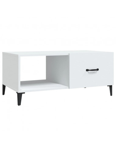 Tavolino da Salotto Bianco 90x50x40 cm in Legno Multistrato