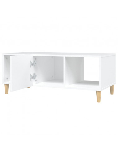 Tavolino da Salotto Bianco 102x50x40 cm in Legno Multistrato