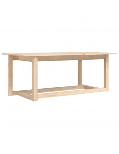 Tavolino da Salotto 110x55x45 cm Legno Massello di Pino 2
