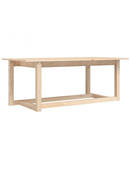 Tavolino da Salotto 110x55x45 cm Legno Massello di Pino