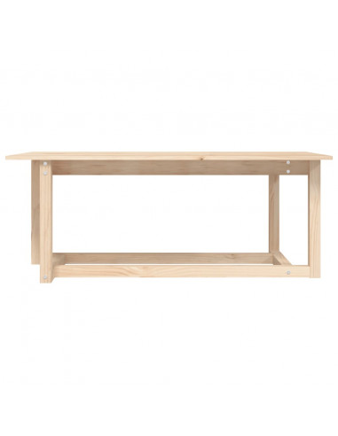 Tavolino da Salotto 110x55x45 cm Legno Massello di Pino