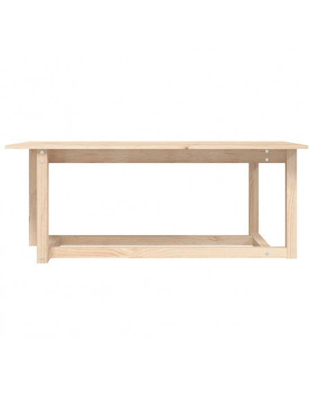 Tavolino da Salotto 110x55x45 cm Legno Massello di Pino
