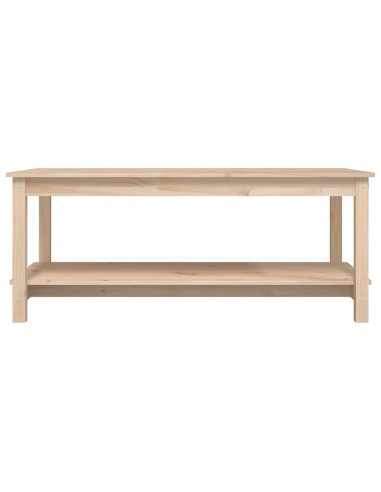 Tavolino da Salotto 110x55x45 cm Legno Massello di Pino