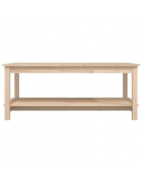 Tavolino da Salotto 110x55x45 cm Legno Massello di Pino