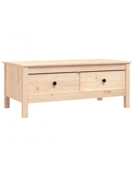 Tavolino da Salotto 100x50x40 cm in Legno Massello di Pino