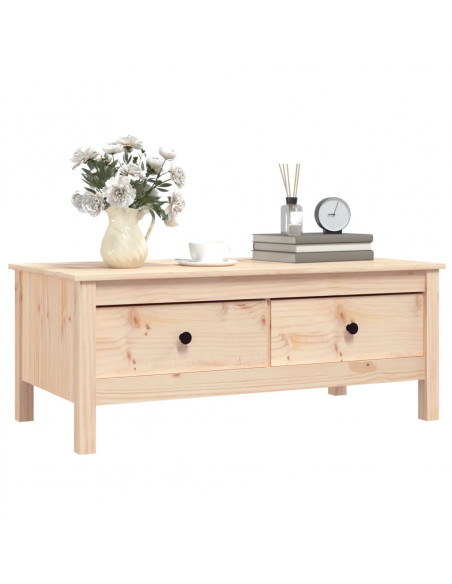 Tavolino da Salotto 100x50x40 cm in Legno Massello di Pino