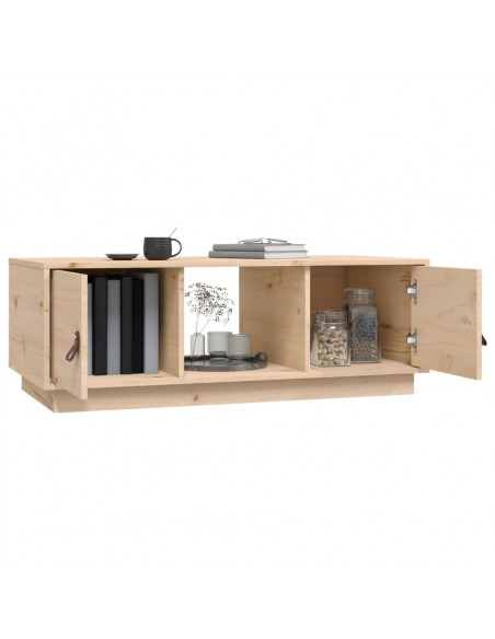 Tavolino da Salotto 100x50x35 cm in Legno Massello di Pino
