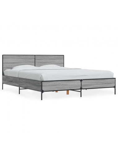 Giroletto Grigio Sonoma 150x200 cm in Legno Multistrato Metallo