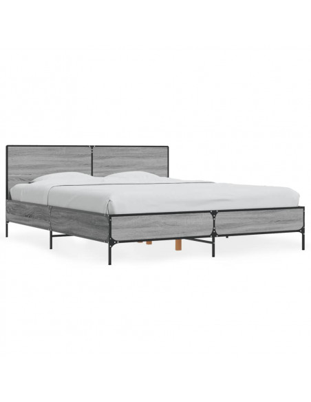 Giroletto Grigio Sonoma 150x200 cm in Legno Multistrato Metallo
