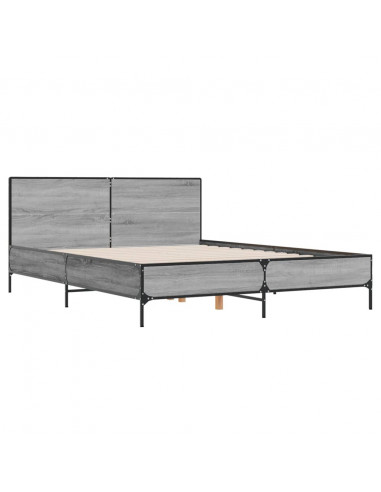 Giroletto Grigio Sonoma 150x200 cm in Legno Multistrato Metallo