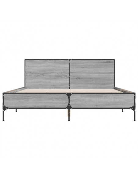 Giroletto Grigio Sonoma 150x200 cm in Legno Multistrato Metallo