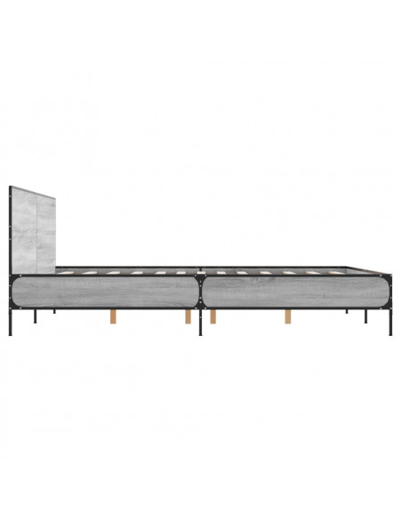 Giroletto Grigio Sonoma 150x200 cm in Legno Multistrato Metallo