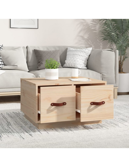 Tavolino da Salotto 60x53x35 cm in Legno Massello di Pino